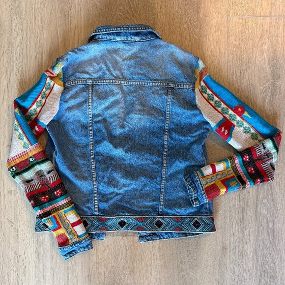 Desigual Embroidered Denim Jacket - Size S - Picture 5 of 6